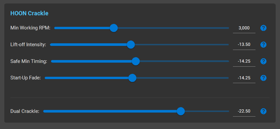 HOON Crackle settings