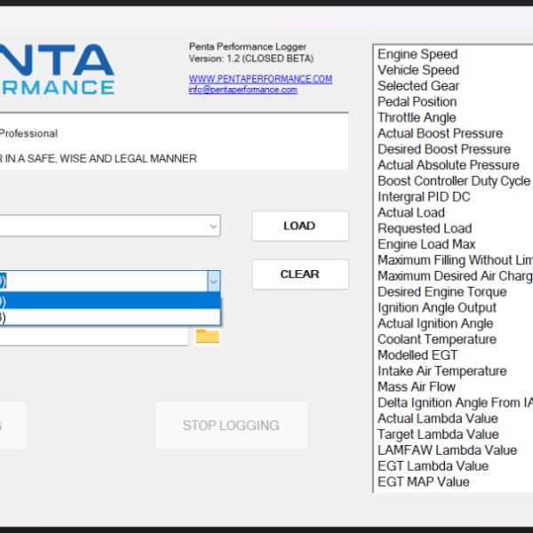 Penta Performance Datalogger for Bosch ECU