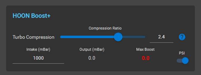 HOON Boost+ settings